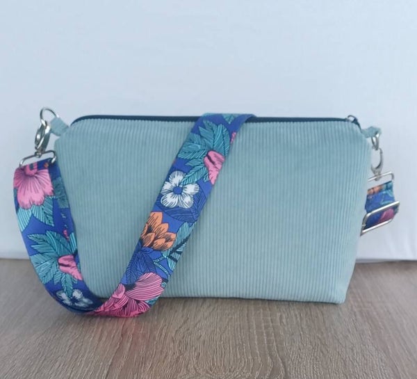 Sac bandoulière côtelé moyen