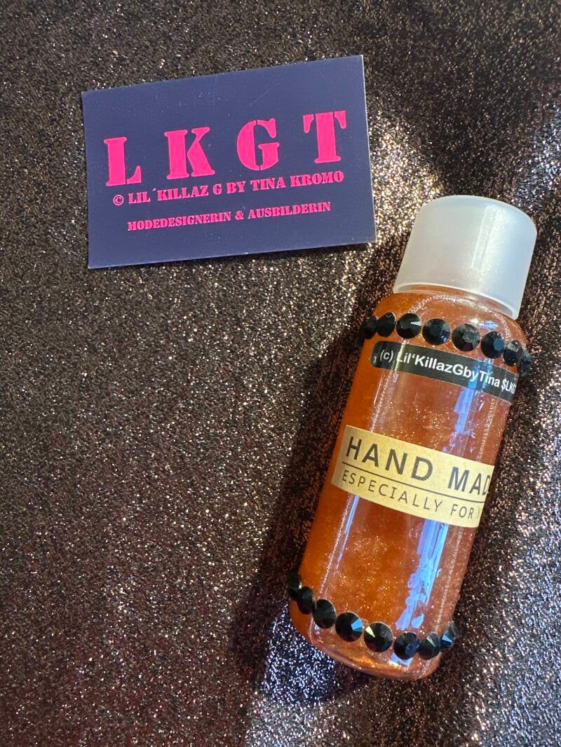 Body Öl mit Gold Glitzer