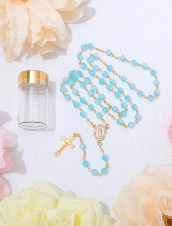 Rosenkrank in Babyblau