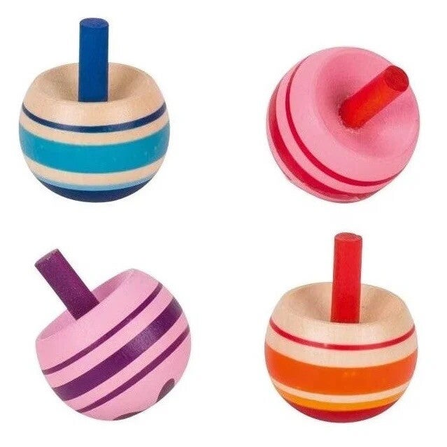 houten tol gestreept