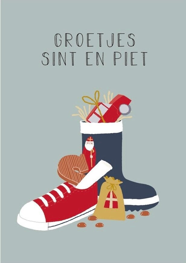 Ansichtkaart Sinterklaas schoen