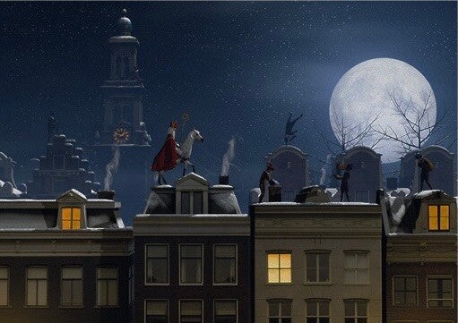 Ansichtkaart Sinterklaas Nacht