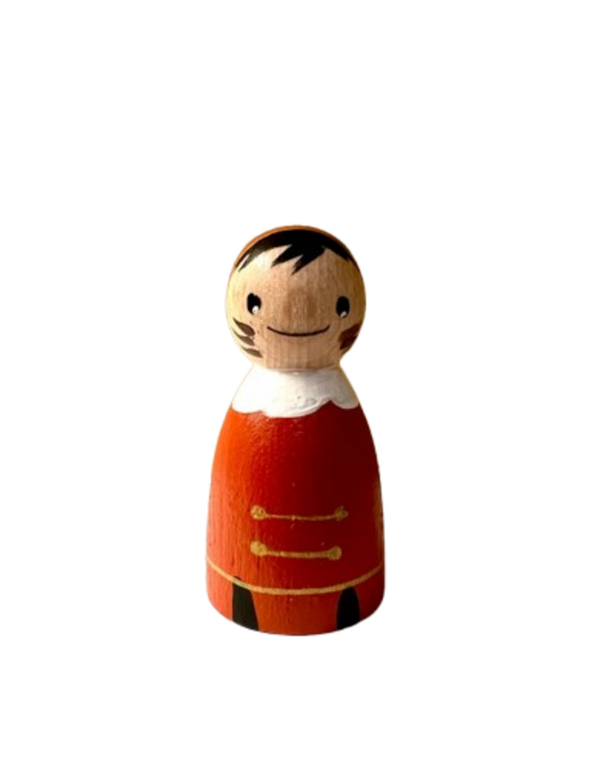 Roetveeg Piet Pegdoll donkerrood/roest