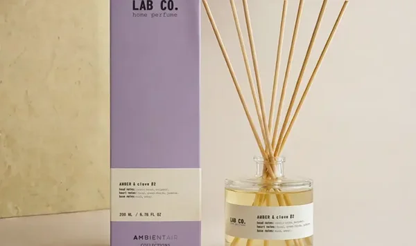LAB CO. Geurstokjes Amber & Clove – Luxe Huisparfum – Premium Diffuser (200ml)