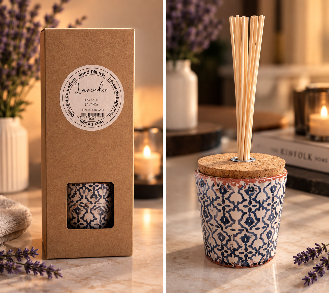 Wax Design Barcelona Geurstokjes Lavendel 150 ml – Geurverspreider
