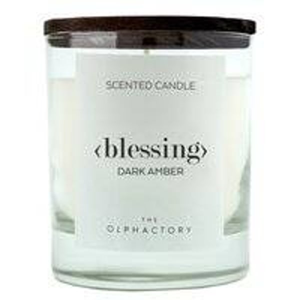 The Olphactory Luxe Geurkaars #blessing - dark amber (warm en kruidig met amber rozen violen musk)