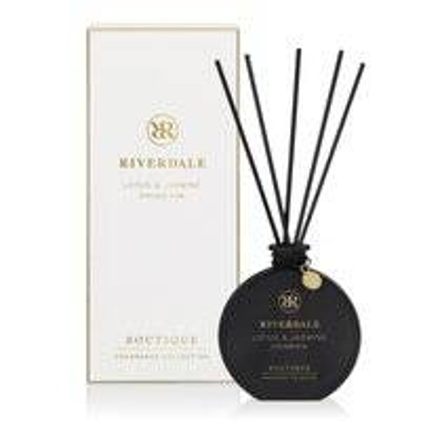Riverdale - Geurstokjes - Lotus & Jasmine - 90 ml - Wit - Subtiele geurverspreiding