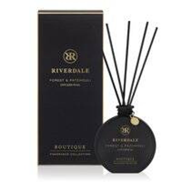 Riverdale - Geurstokjes - Forest & Patchouli - 90 ml - Zwart - Subtiele geurverspreiding