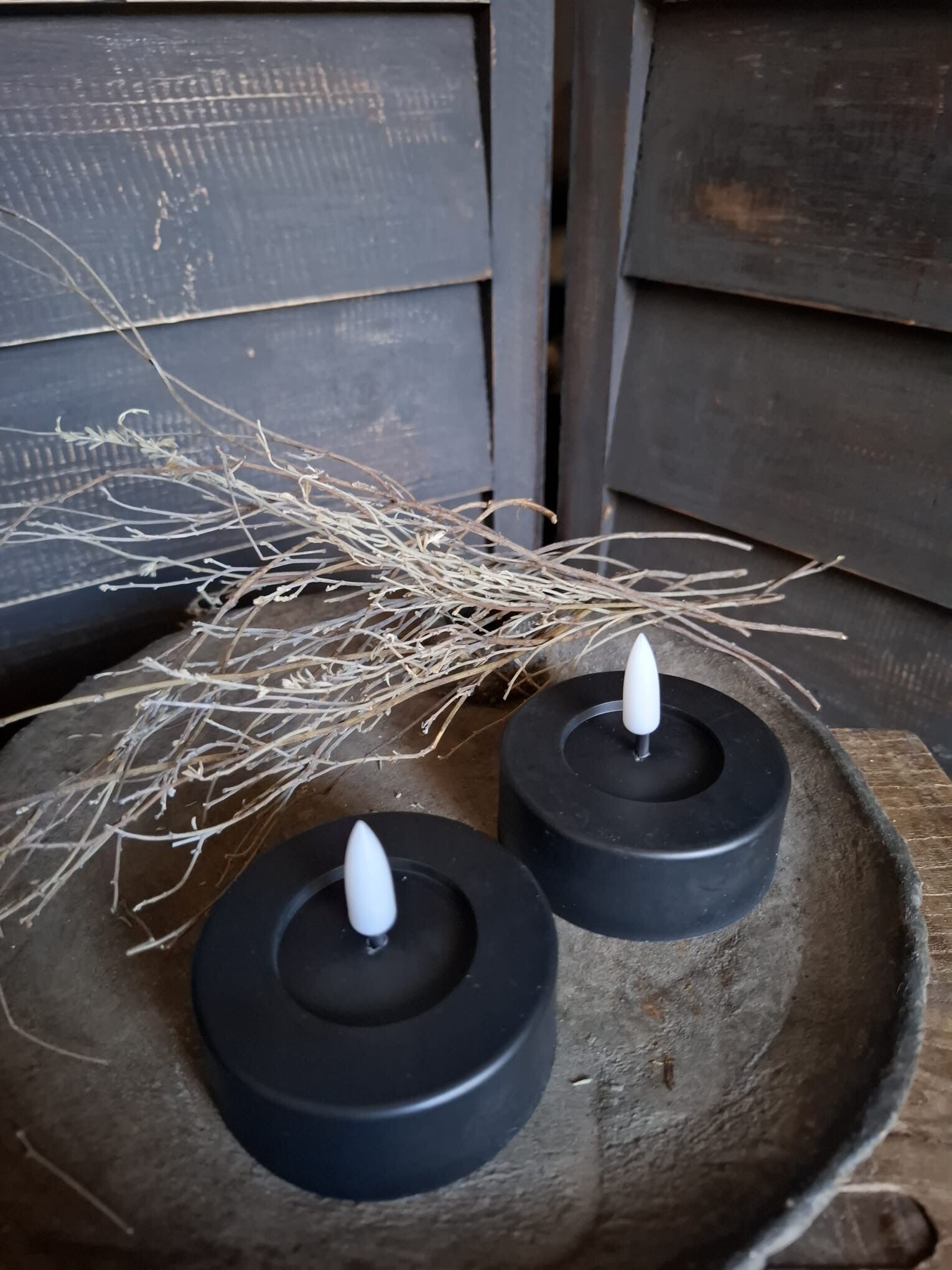 Countryfield LED Waxinelichtje Outdoor Zwart