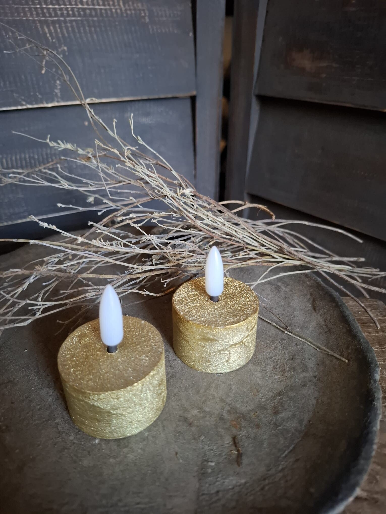 Countryfield LED Waxinelichtje Goud