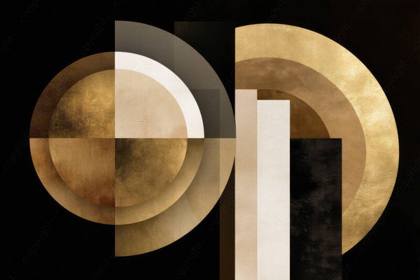 Schilderij abstract geometrische vormen