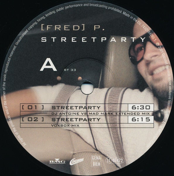 LP 12inch Fred Portelli -Streetparty -house