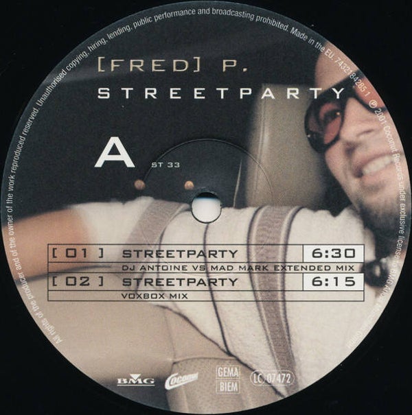 LP 12inch Fred Portelli -Streetparty -house
