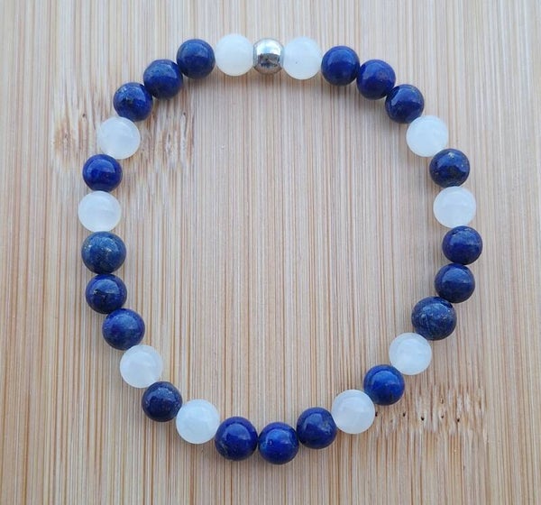 "Intuition" LAPIS-LAZULI et PIERRE DE LUNE
