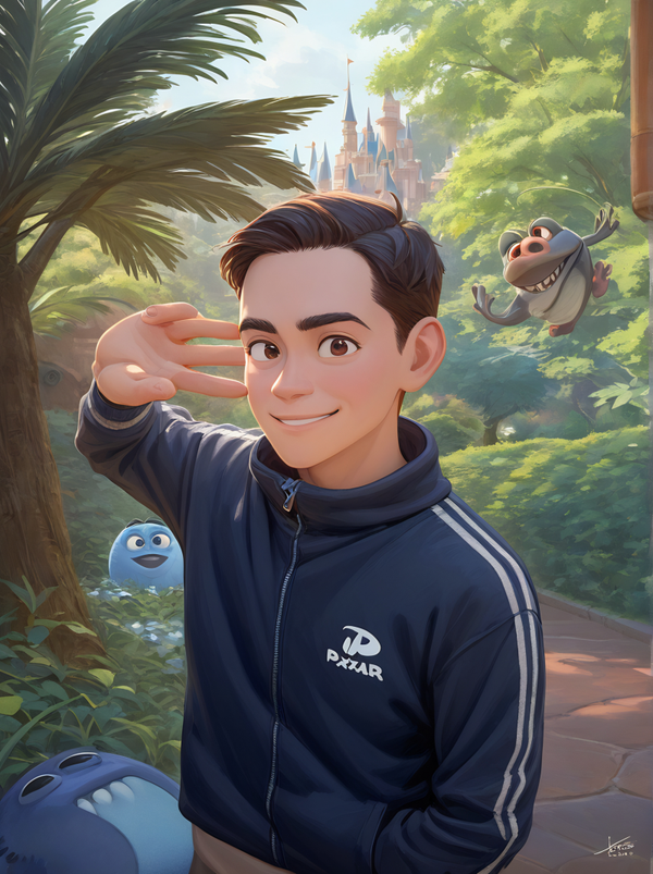 Cadre cartoon numérique