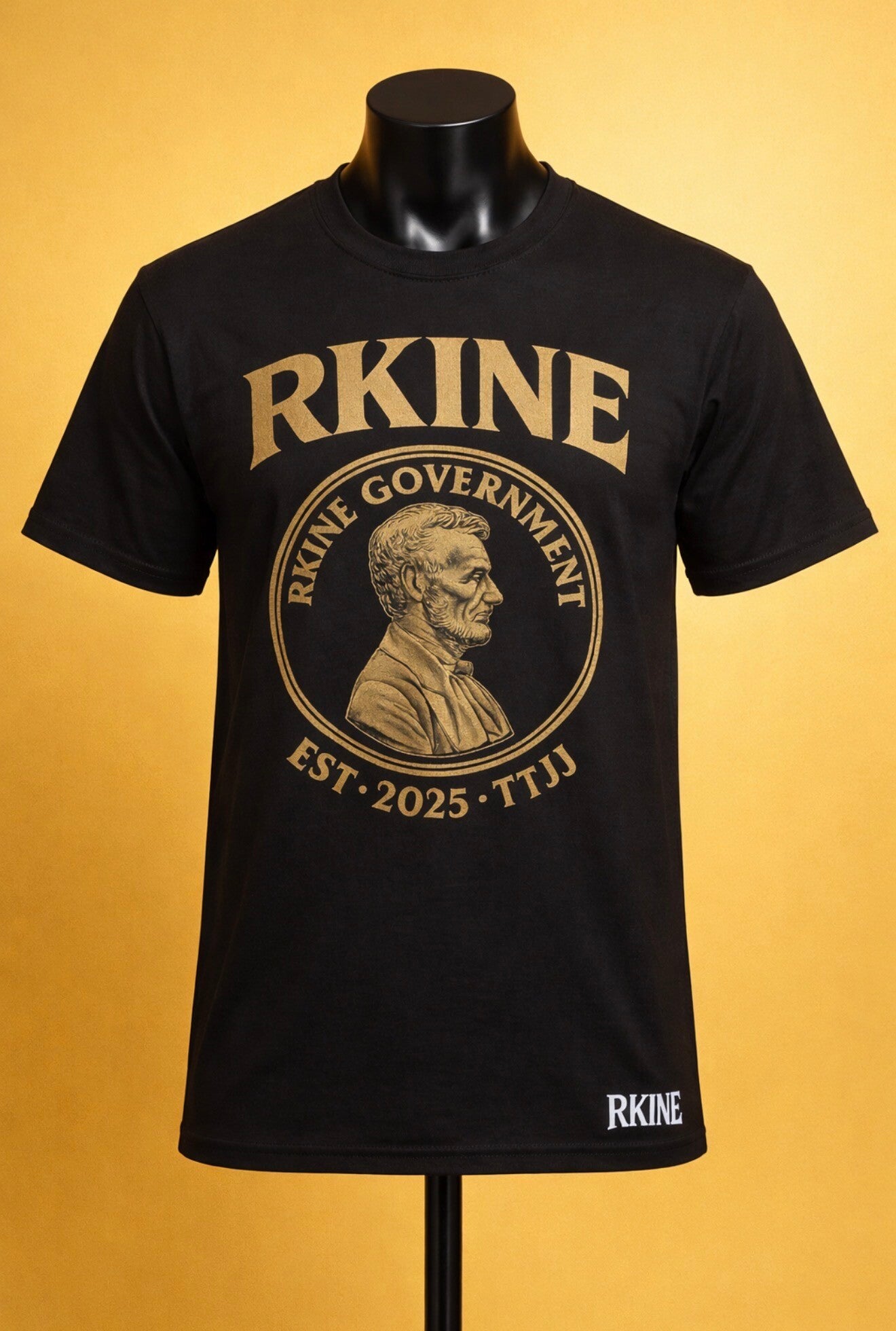 RKINE Apparel Black Graphic T-Shirt