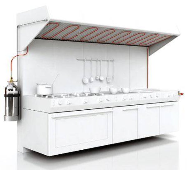 Système de protection incendie pour les moteurs de véhicules, camions, bateaux & Cuisine