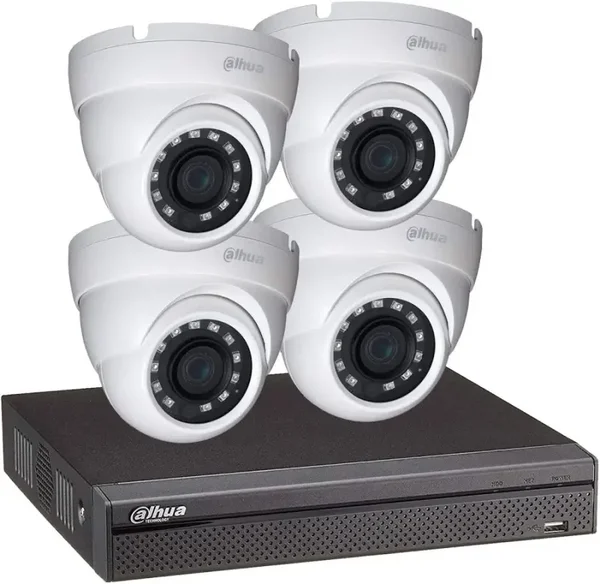 Kit vidéosurveillance enregistreur analogique éco et 4 Caméras dôme 1080P - Dahua