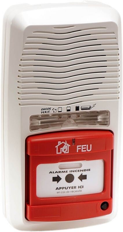 Alarme incendie Type 4 autonome avec Flash