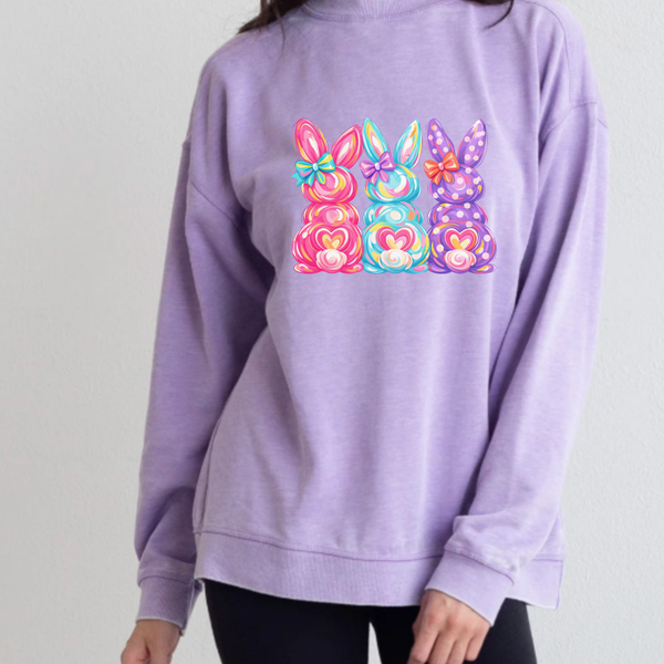 "Painted" Bunny Crewneck