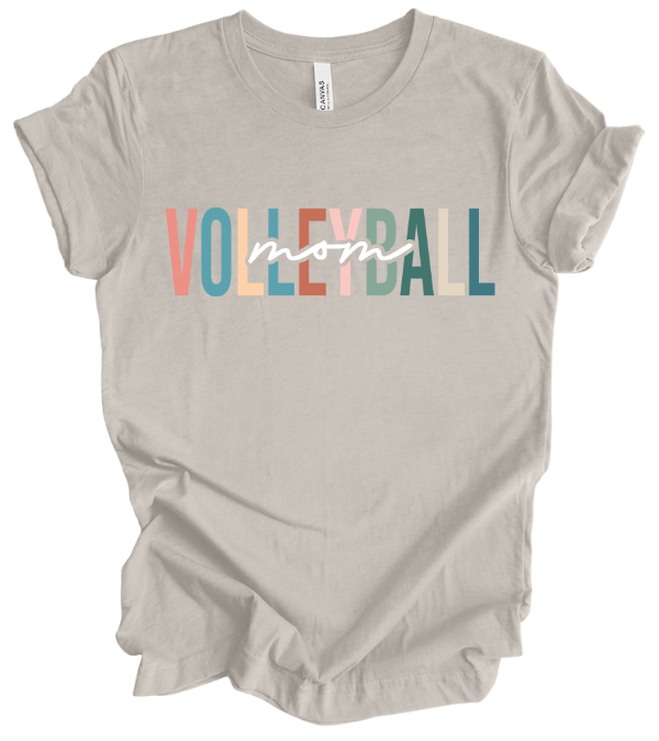 Colorful Volleyball with Mom Inset T-Shirt