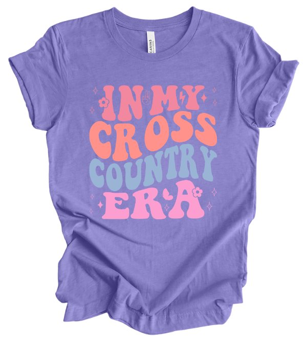 In My Cross Country Era T-Shirt with Wavy, Retro Letters