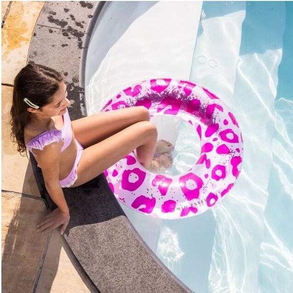 Neon panterprint zwemband 90cm