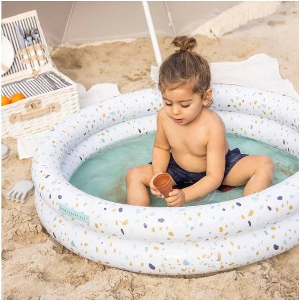 Zwembad terrazzo wit 100cm
