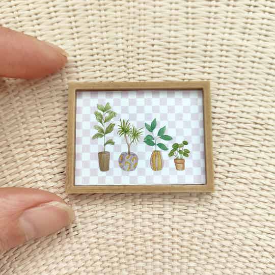 Art Mijksje Plantjes met Lila Checks