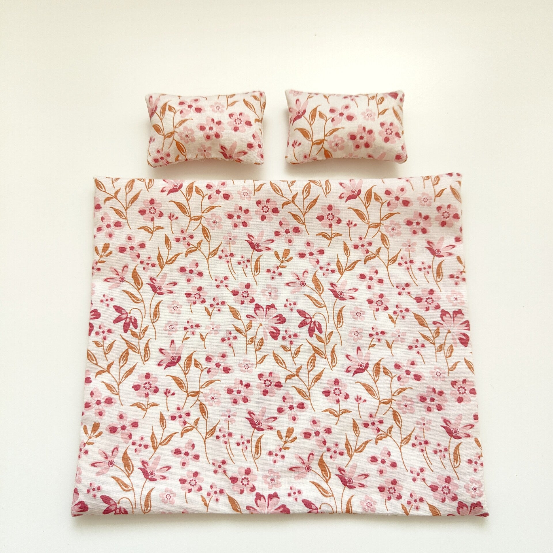 Beddengoed bloem roze & oker (2 persoons)