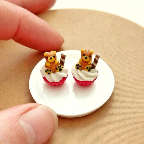 Cupcakes met teddybeertje