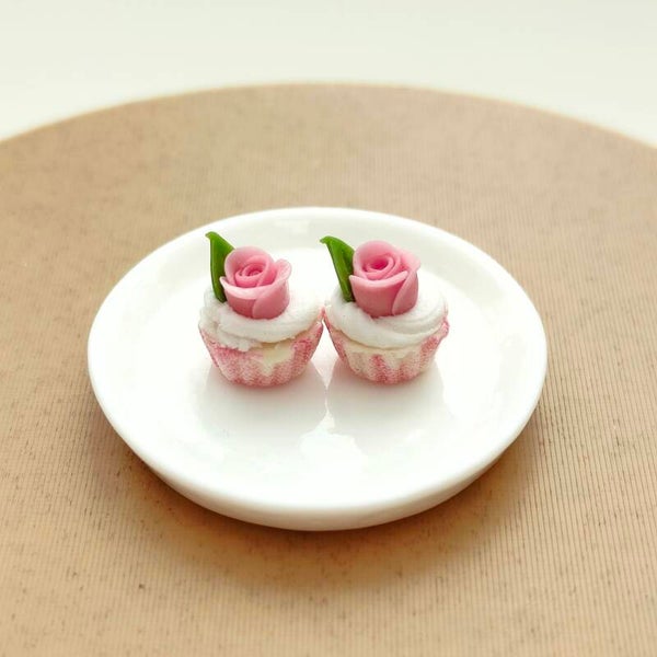 Cupcakes Roosje Roze en 1 blaadje
