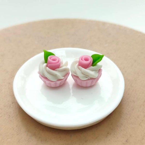 Cupcakes Roosje Roze en 1 blaadje