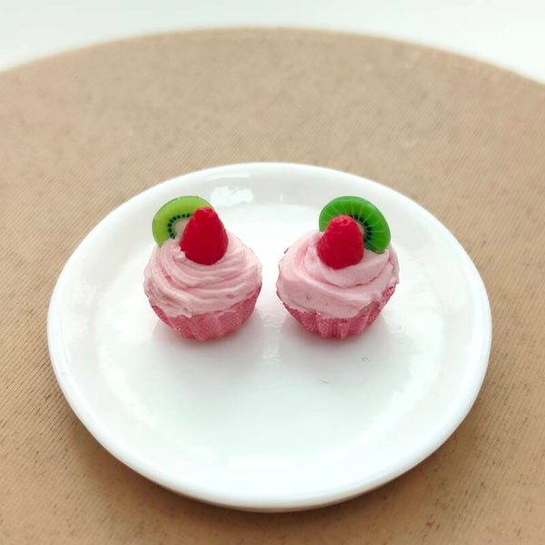 Roze aardbeien cupcakes