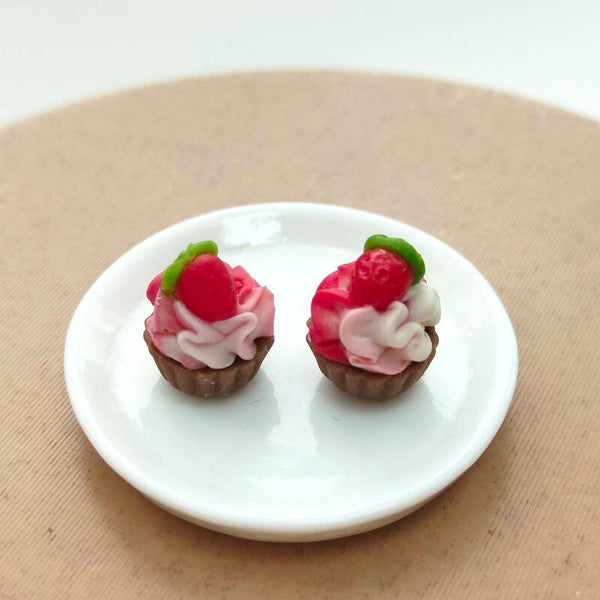 Cupcakes choco met Aardbeien