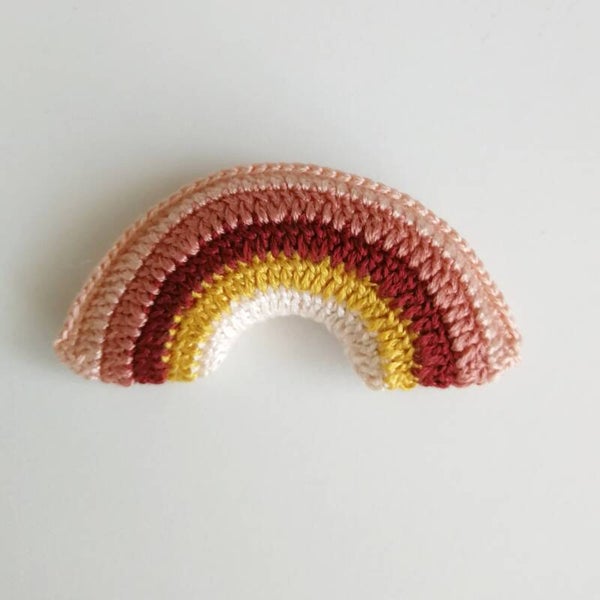 Regenboog kussentje Roze Wijnrood