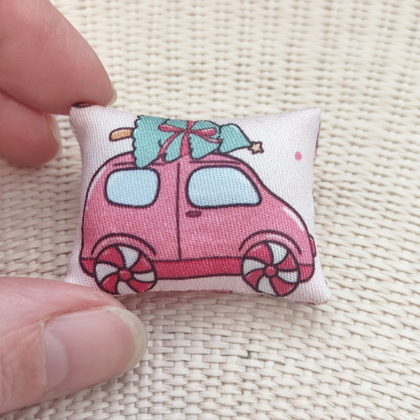 Kussentje Auto met Kerstboom