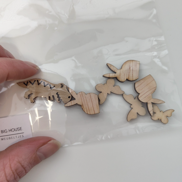 kleine dierfiguurtjes hout