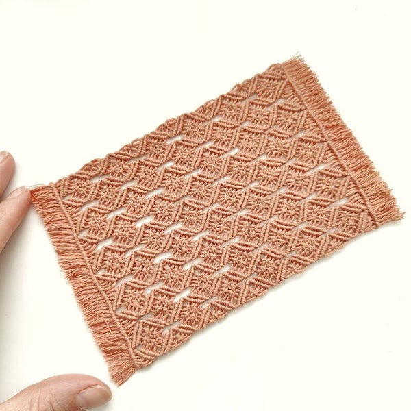 Vloerkleed Macramé Ruit Terra