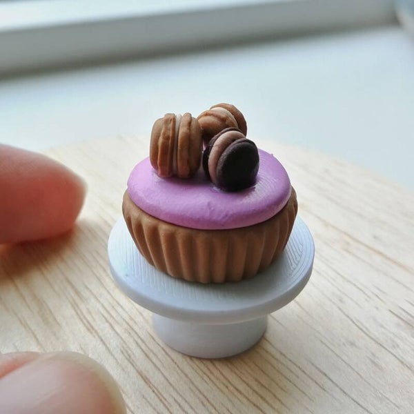 Macaron taartje lila/choco