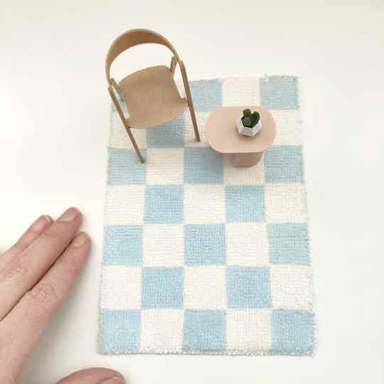 Vloerkleed Checks Blauw (in 3 maten)