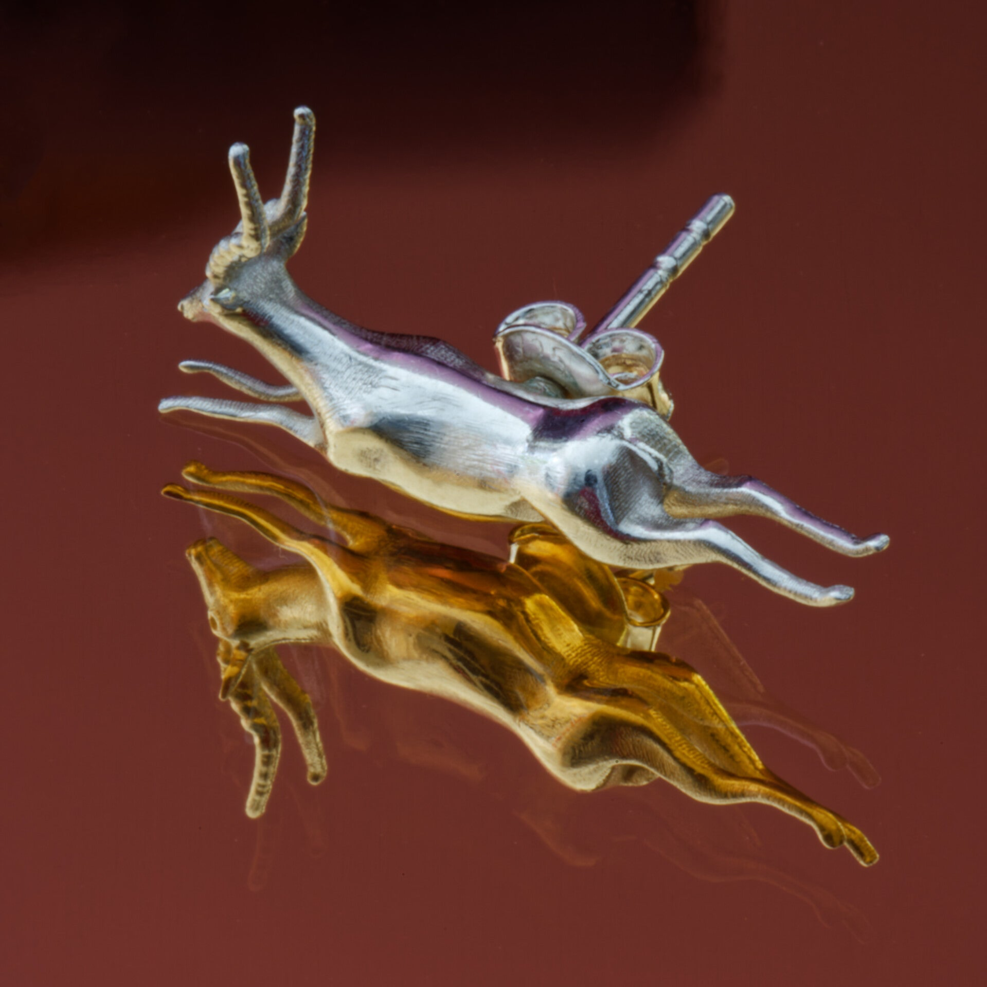 The Chase - Antelope and Cheetah - Stud earrings