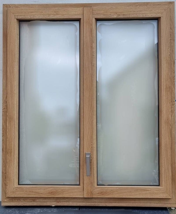 Fenêtre PVC imitation bois/ gris anthracite