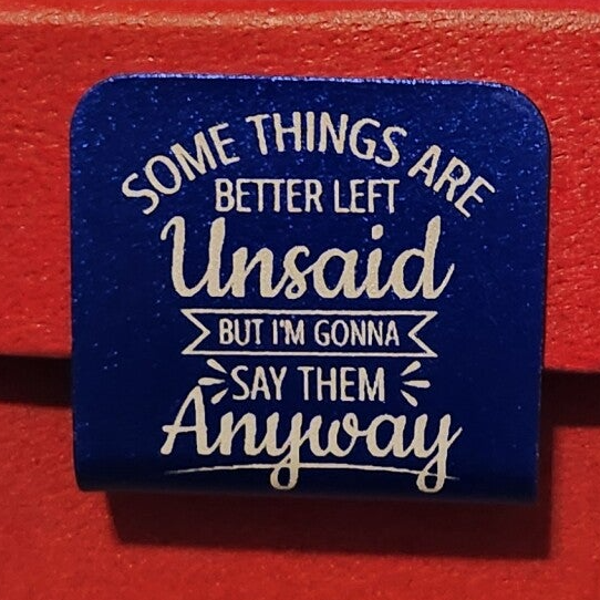 Baseball Hat Brim Clip- Some Things are Better Left Unsaid