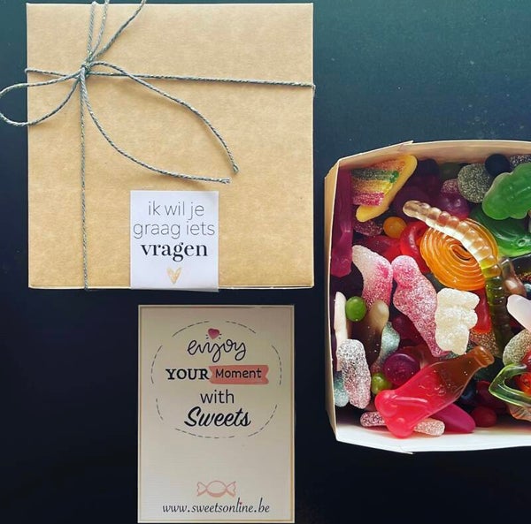 Snoepdoosje 'Ik wil je iets VRAGEN'