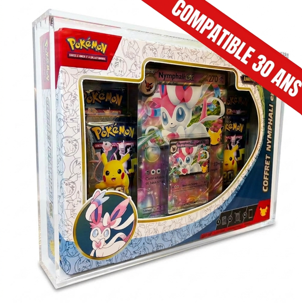Protection acrylique aimantée pour coffret Pokémon 4 boosters "grand format"