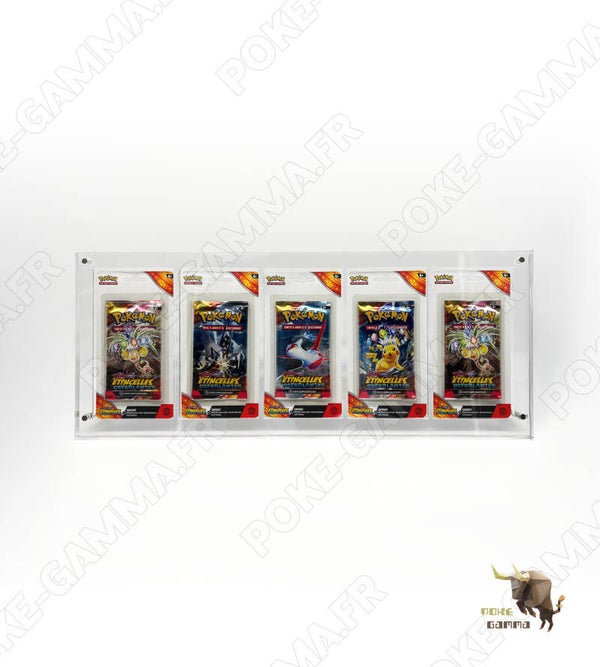 Protection acrylique premium pour artset 5 boosters blister carton