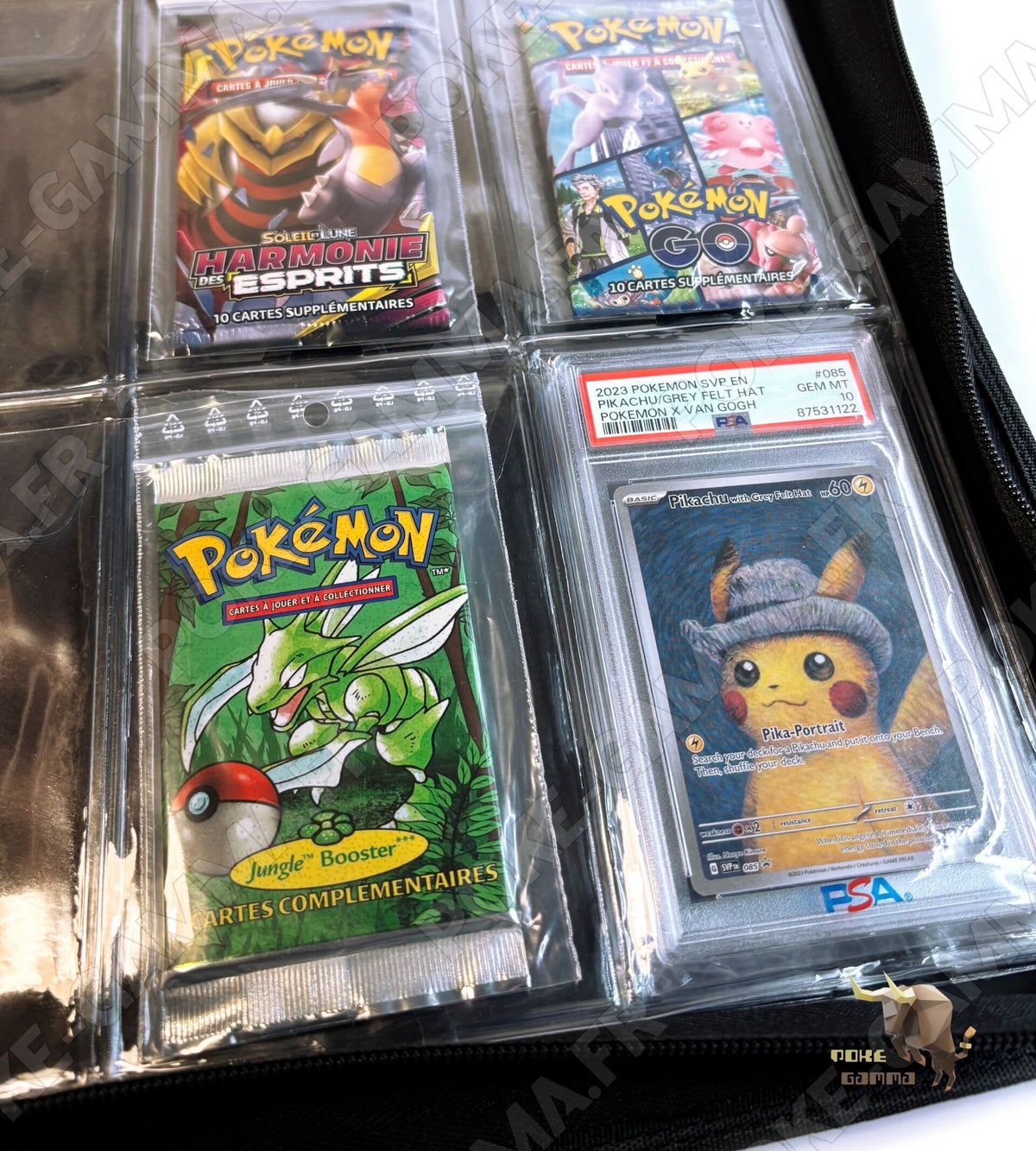 Maxi Binder 60 Cartes Gradées Pokémon PSA BGS - TeamRocketItalia Noir TPU Avec Poches Verrouillables
