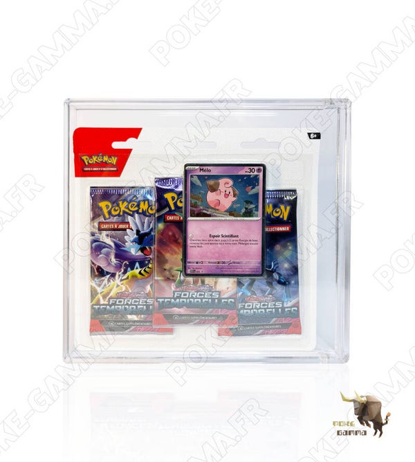 Protection acrylique aimantée pour duopack / tripack 3 boosters Pokémon