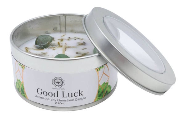 Bougie Green Tree 'Bonne Chance' Aventurine Verte + Patchouli 70g